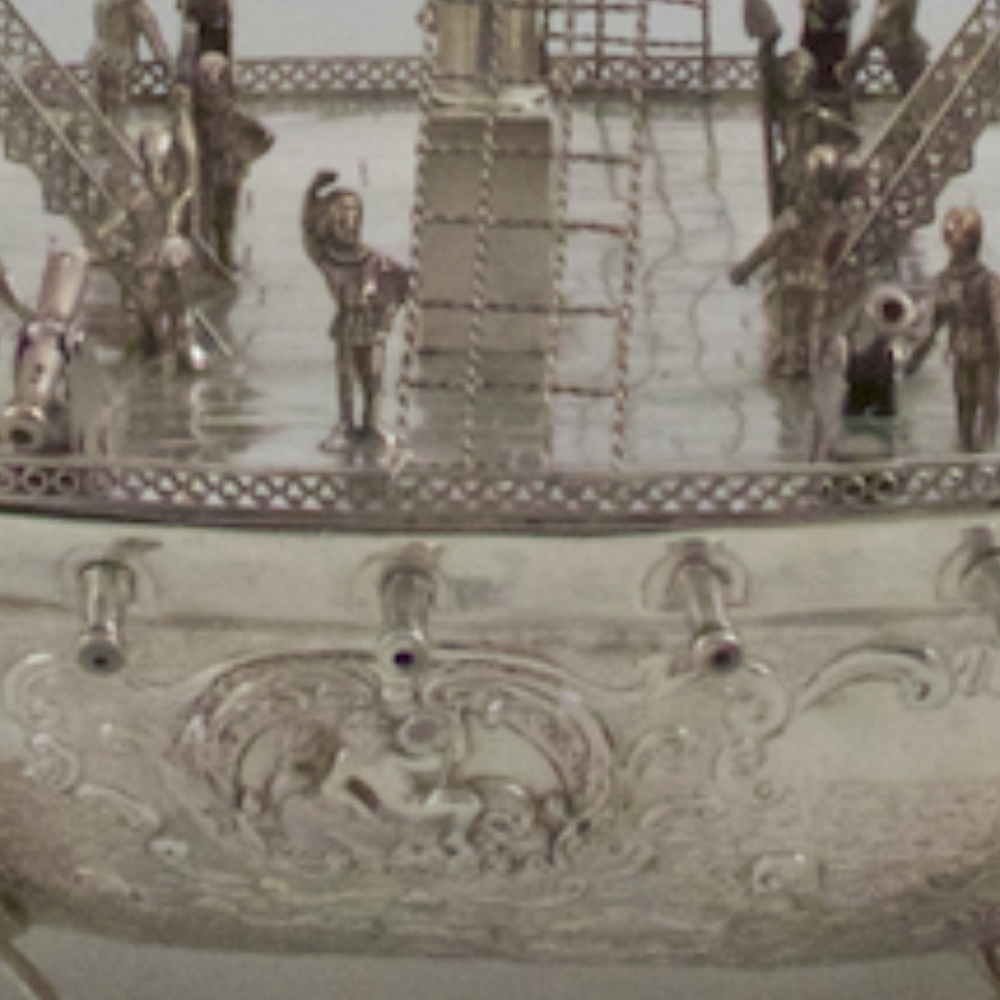 Sterling Silver British Man O War Sailing Vessel - Picture 4 of 4